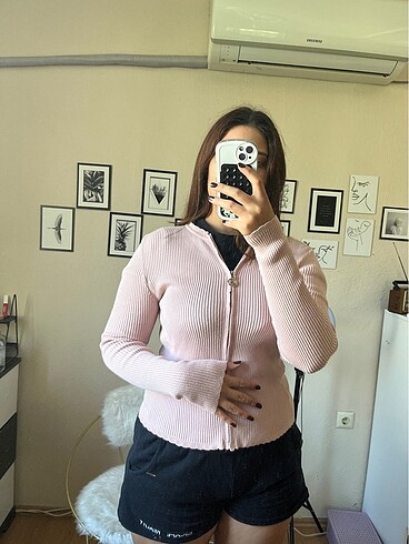 38 Beden pembe Renk Pembe hırka