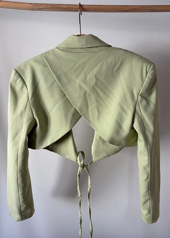 Yeşil Kemerli Midi Kadın Ceket - Görsel 3