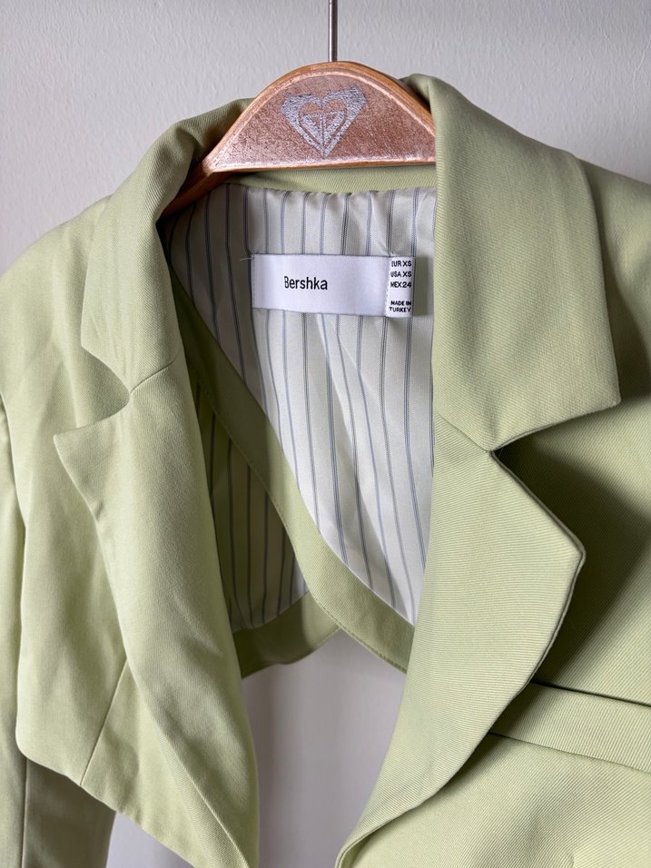 Yeşil Kemerli Midi Kadın Ceket - Görsel 2