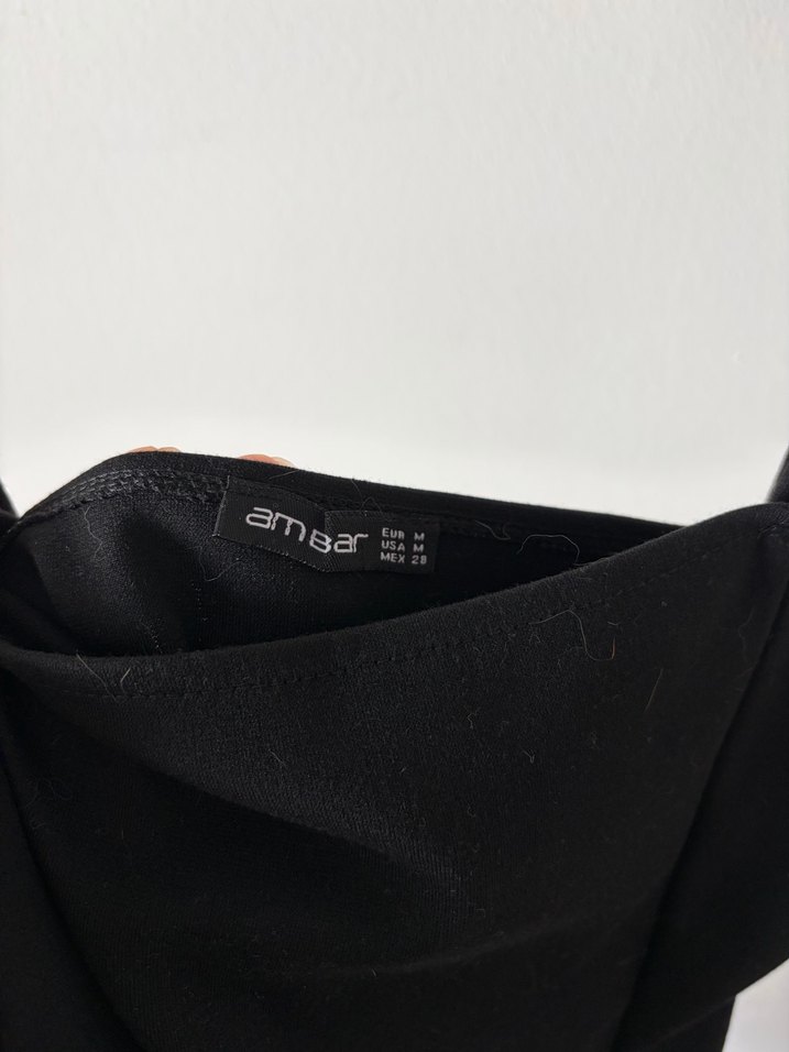 Siyah Mini İnce Askılı Elbise - Görsel 2