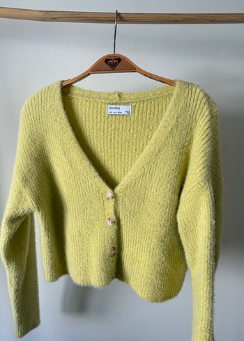 Sarı-yeşil Örgü Kadın Hırka - Görsel 3