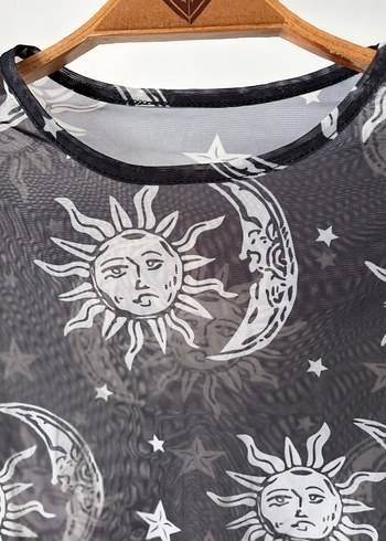 Uzun Kollu Siyah Bohem Dantel Bluz - Görsel 2