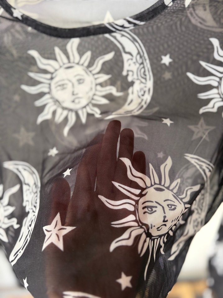 Uzun Kollu Siyah Bohem Dantel Bluz - Görsel 3