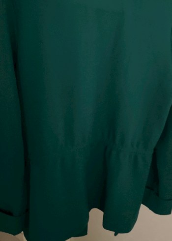 Düğmeli Turkuaz Midi Kadın Blazer - Görsel 2