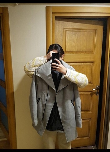 s Beden gri Renk Bershka gri kaban