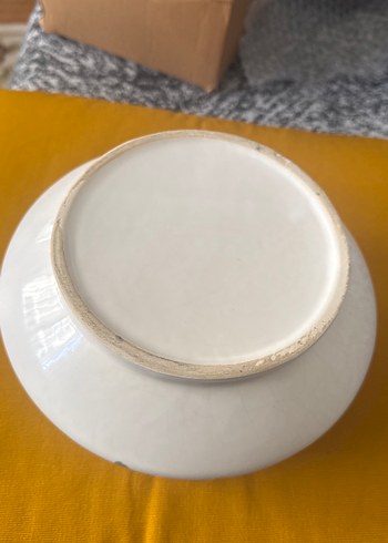 Çiçek Desenli Beyaz Seramik  sunum kasesi - Görsel 4