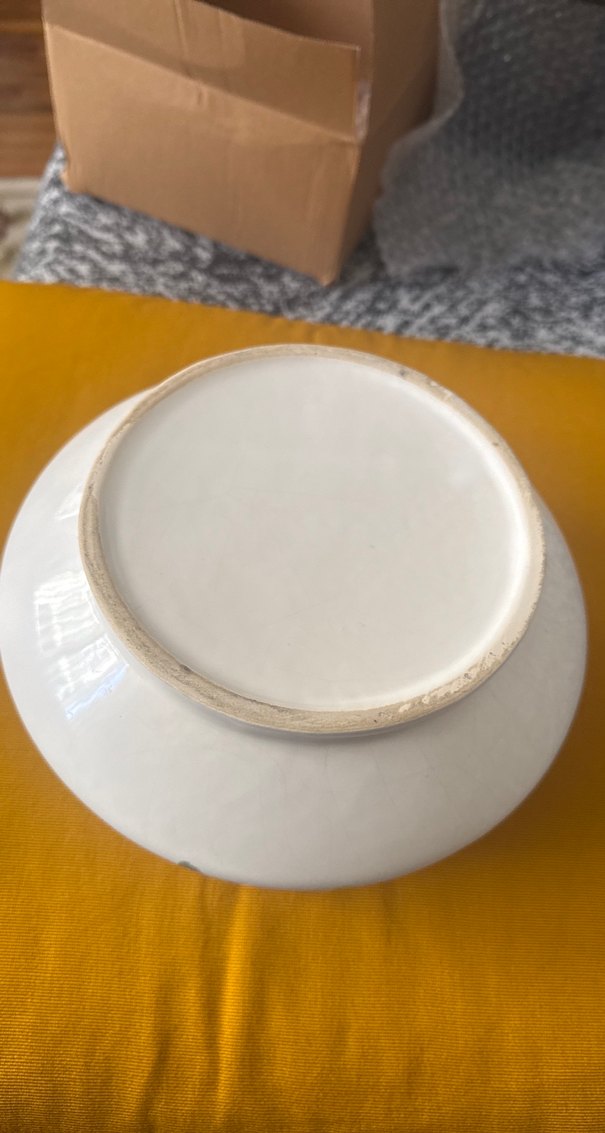 Çiçek Desenli Beyaz Seramik  sunum kasesi - Görsel 4