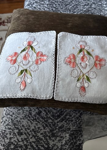 Nakışlı El Yapımı   Kahve sunumPeçeteleri - Görsel 4