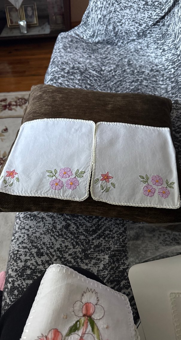 Nakışlı El Yapımı   Kahve sunumPeçeteleri - Görsel 3