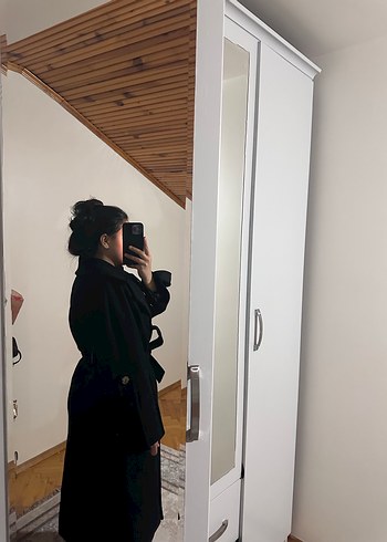 m Beden Siyah Uzun Kaban
