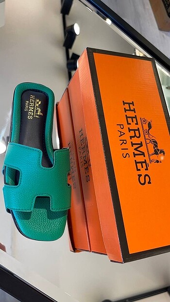 Hermes yeşil terlik