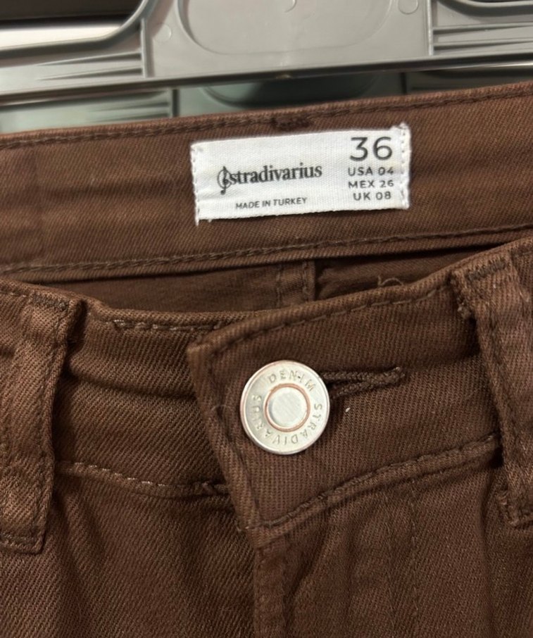 Stradivarıus Kahverengi Kot Pantolon - Görsel 2