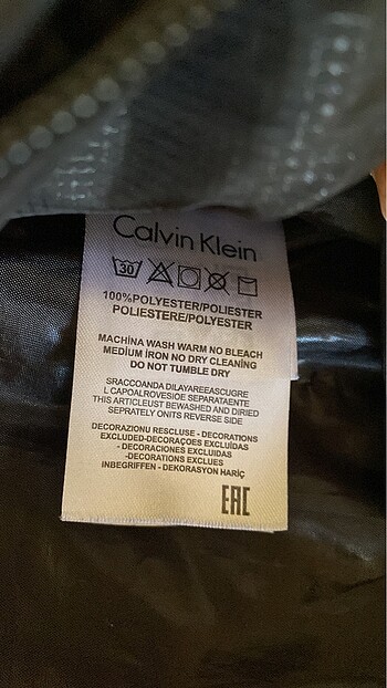 m Beden siyah Renk Calvin kleın mont