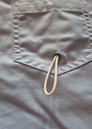 Düğmeli Mavi Mini Şort - Görsel 5