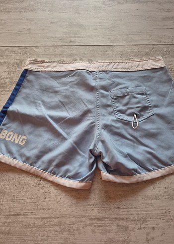 Düğmeli Mavi Mini Şort - Görsel 4