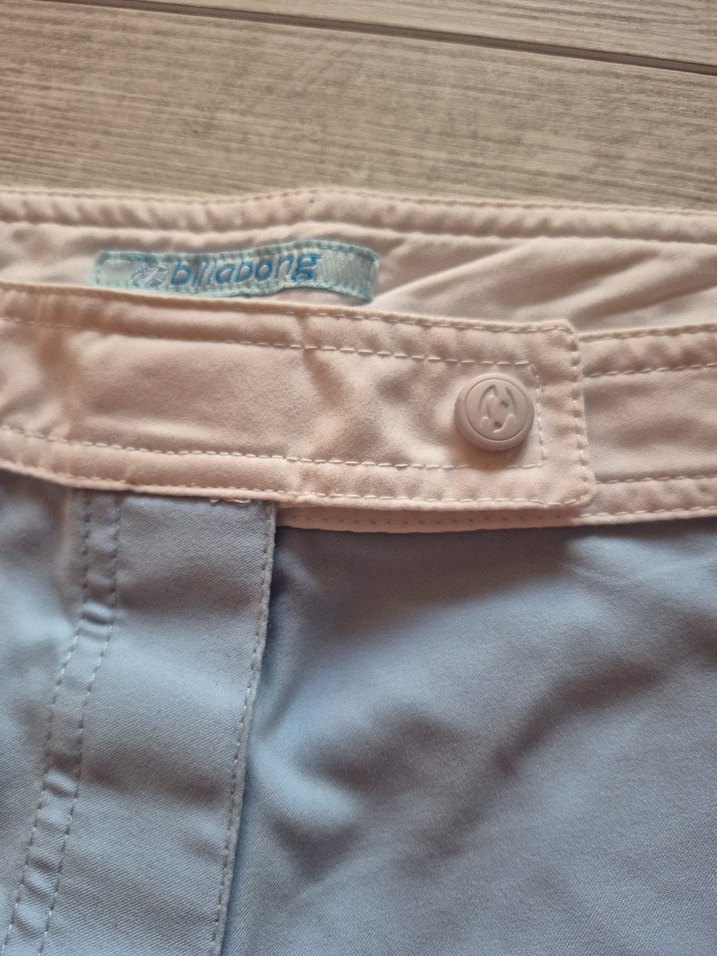 Düğmeli Mavi Mini Şort - Görsel 2