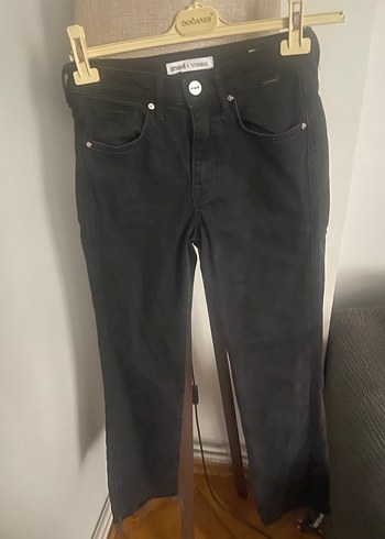 Siyah Regular Fit Kadın Denim Pantolon - Görsel 2
