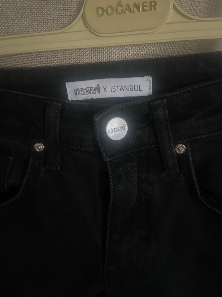 Siyah Regular Fit Kadın Denim Pantolon - Görsel 4