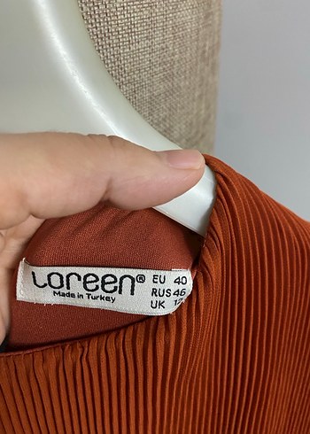 Kadın turuncu li Uzun Elbise - Görsel 5