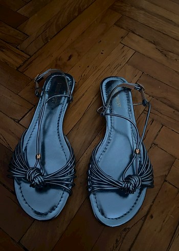 Mavi Rugan Kadın Dolgu Topuklu Sandalet - Görsel 6