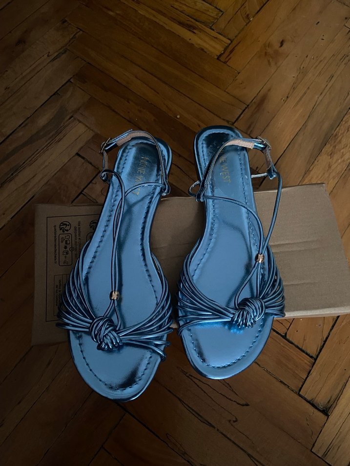 Mavi Rugan Kadın Dolgu Topuklu Sandalet - Görsel 3