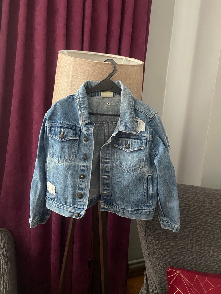 Düğmeli çocuk Ceketi kot - Görsel 2