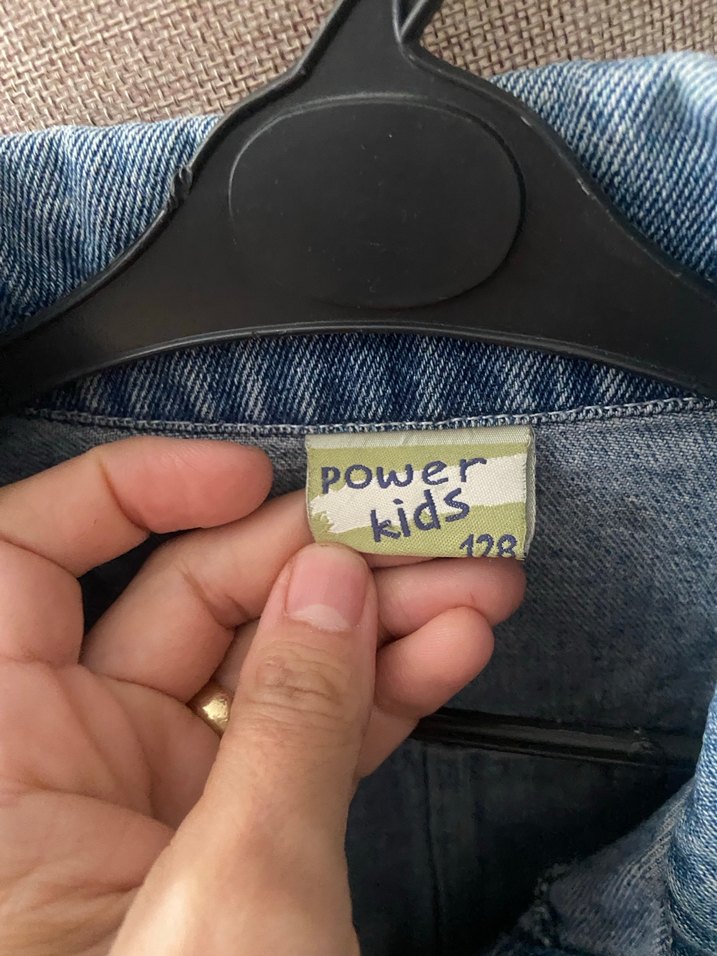 Düğmeli çocuk Ceketi kot - Görsel 3