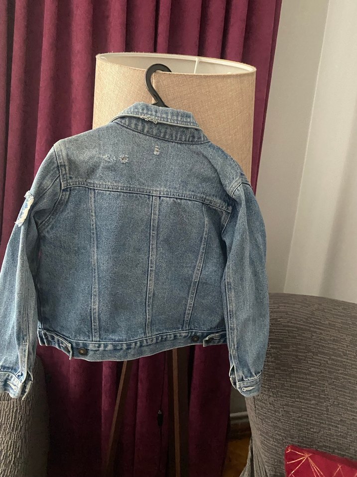 Düğmeli çocuk Ceketi kot - Görsel 5