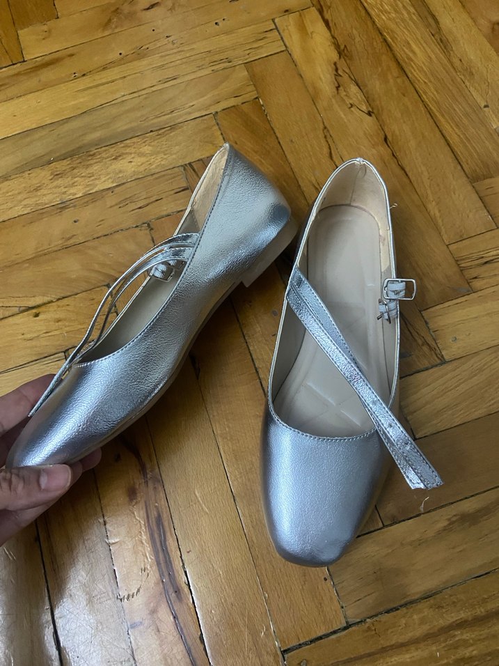 Gri Tokalı Blok Topuk Kadın Babet - Görsel 2