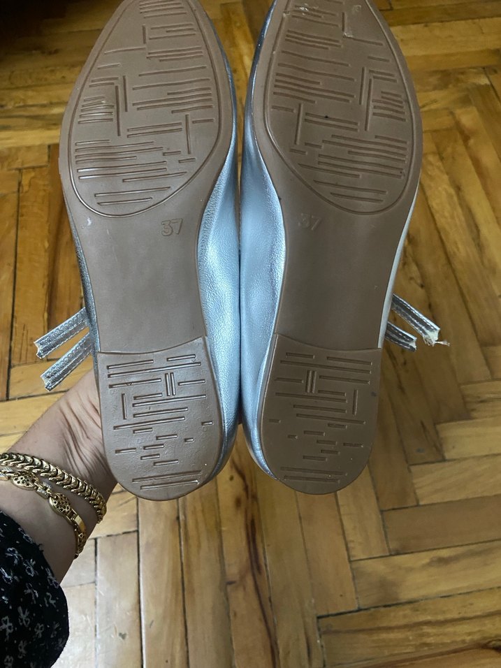 Gri Tokalı Blok Topuk Kadın Babet - Görsel 5