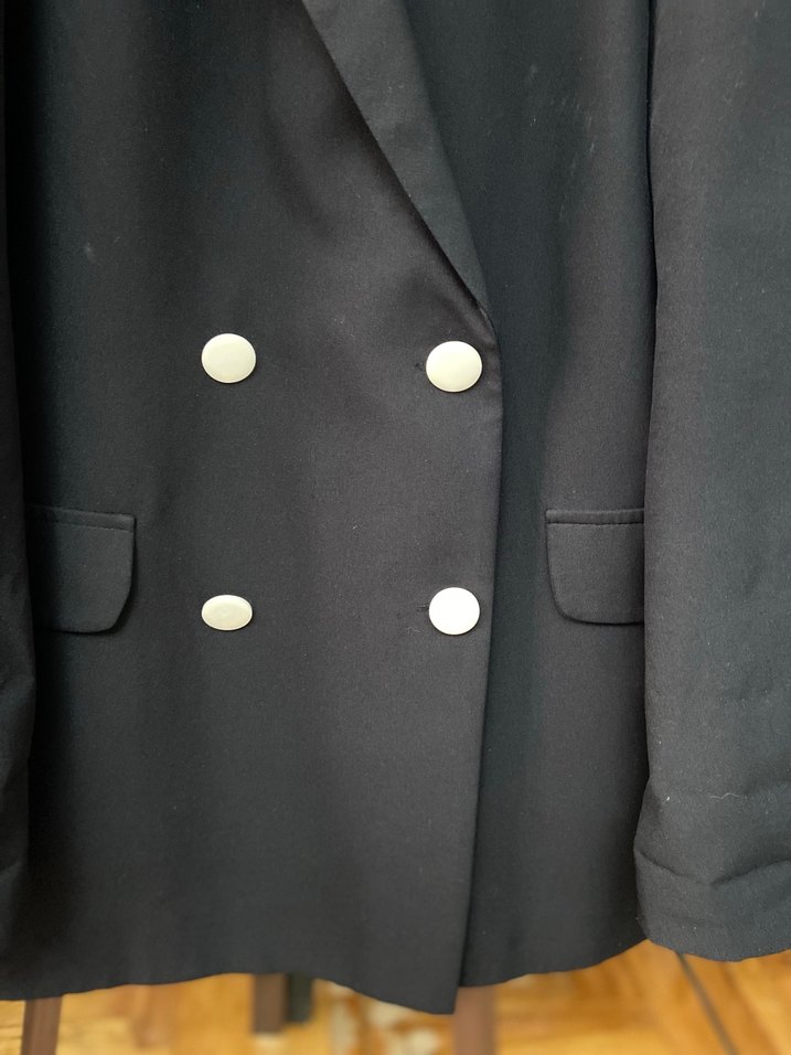 Düğmeli Siyah Kadın Blazer Ceket - Görsel 4