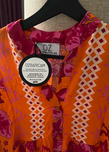 Bohem Çok Renkli Uzun V Yaka Elbise - Görsel 4