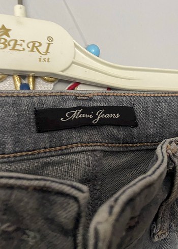 Gri Bol Kesim Kadın Denim Pantolon - Görsel 6