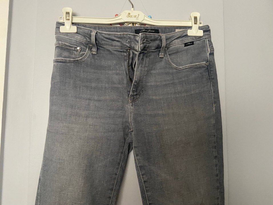 Gri Bol Kesim Kadın Denim Pantolon - Görsel 3