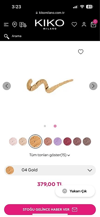 Beden Kiko Eyeshadow Stick 04