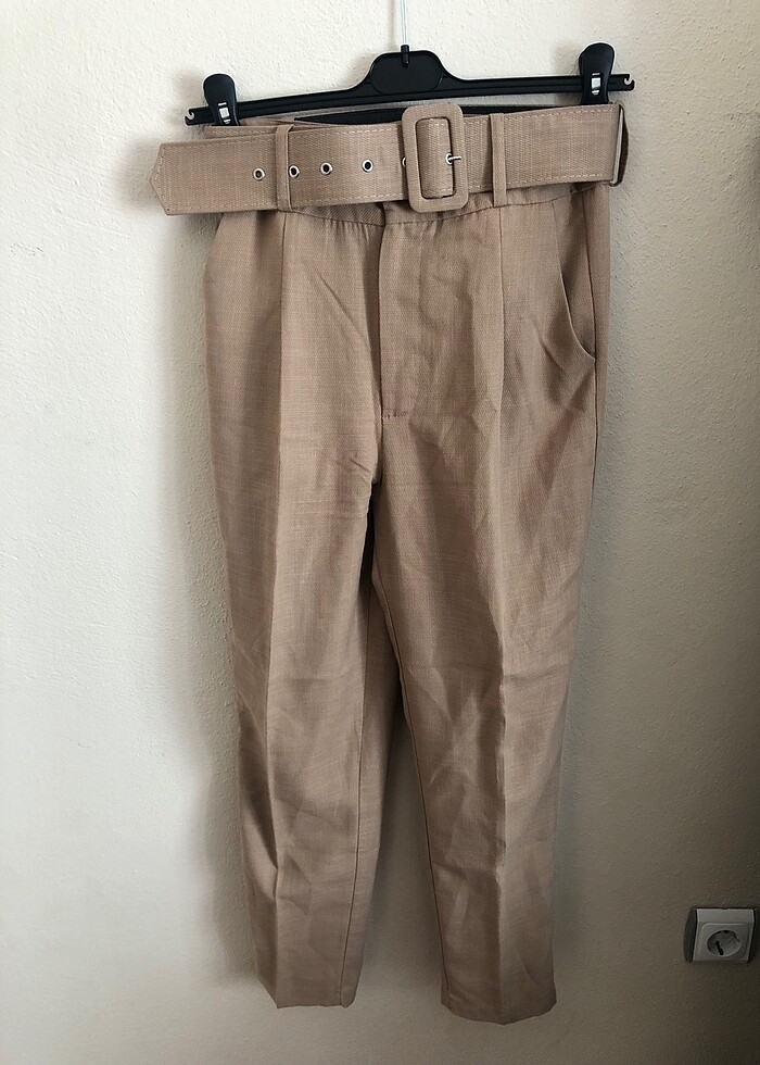 Havuç kesim yüksek bel pantolon - Görsel 2