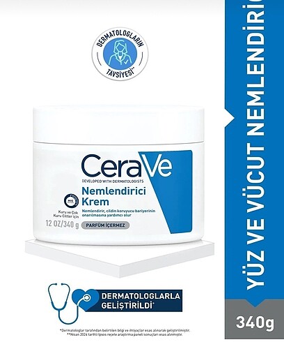 Cerave yüz ve vücut nemlendiricisi