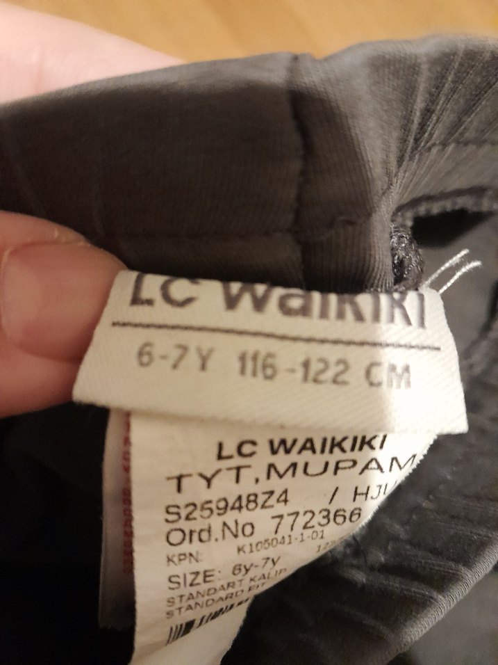 Kız Çocuk Gri Çizgili Tayt - Görsel 3