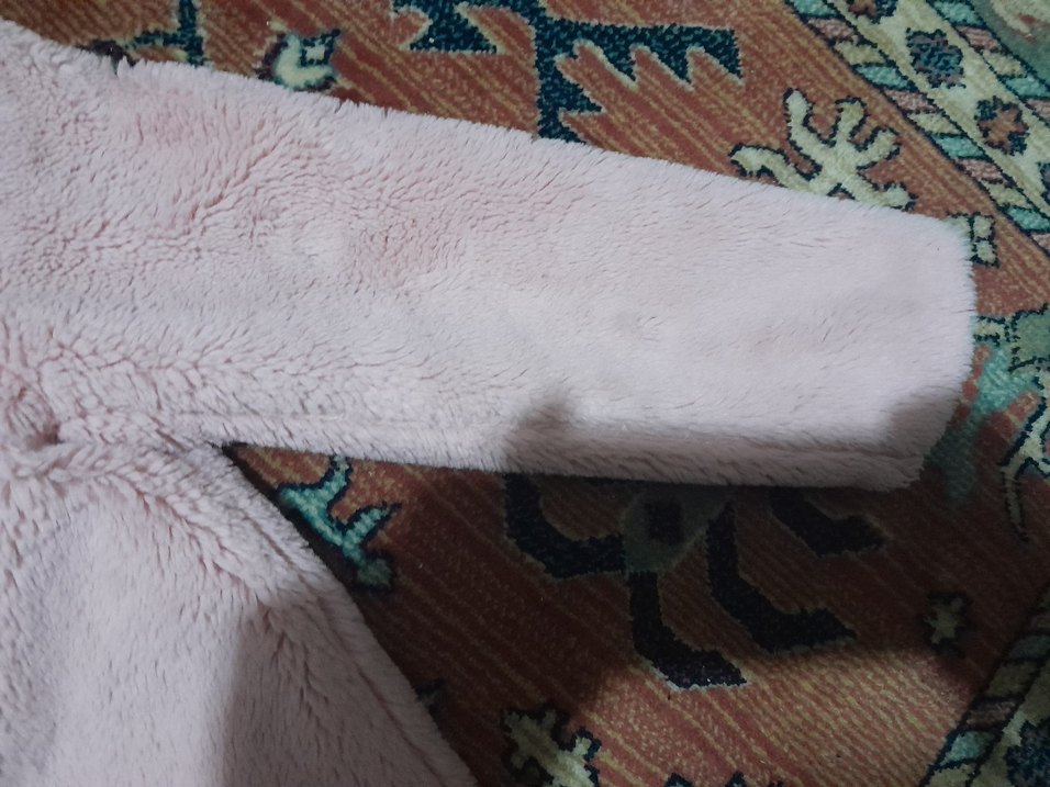 Pembe Peluş Kadın Kaban - Görsel 3