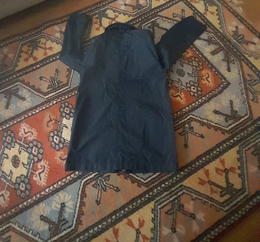 Erkek Lacivert Düğmeli Yağmurluk - Görsel 3