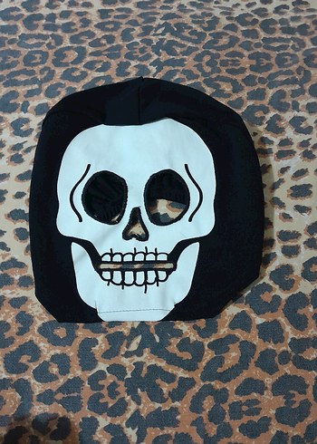 Siyah İskelet Desenli Maske - Görsel 2