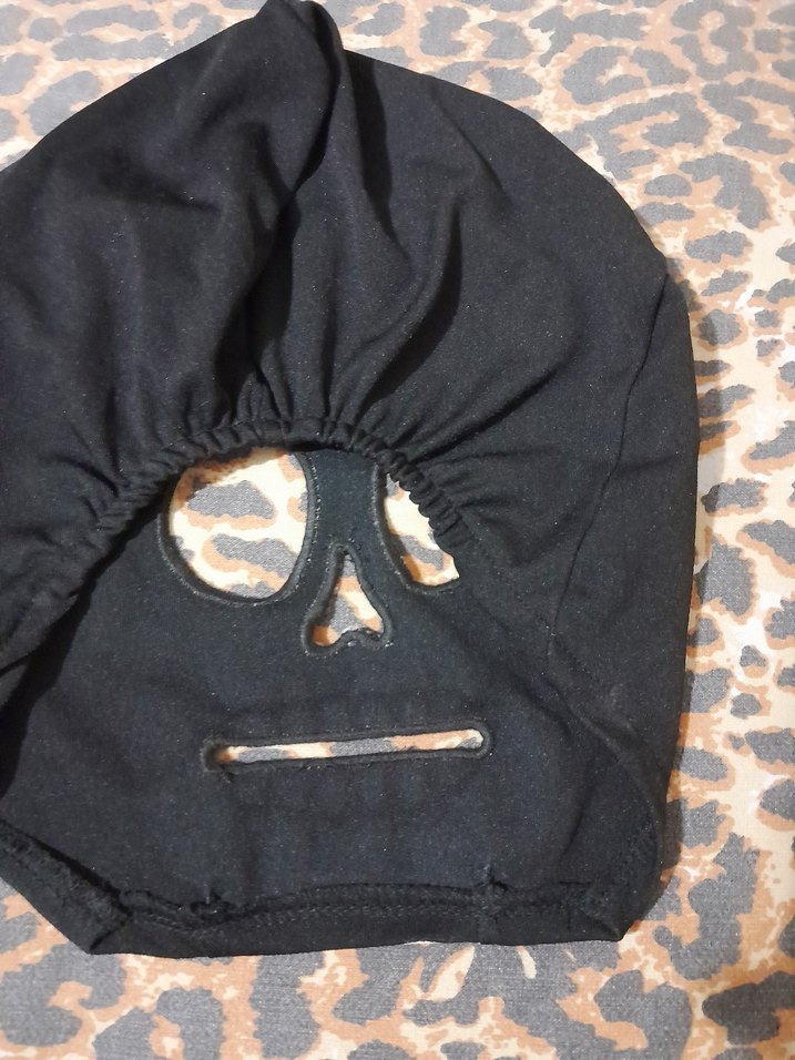 Siyah İskelet Desenli Maske - Görsel 3