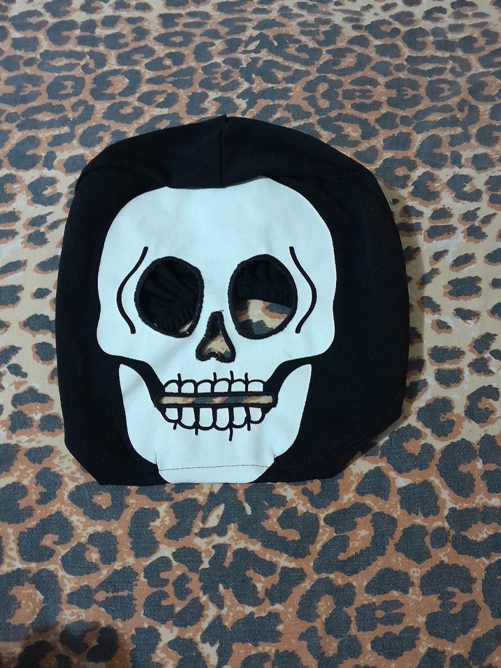 Siyah İskelet Desenli Maske - Görsel 2