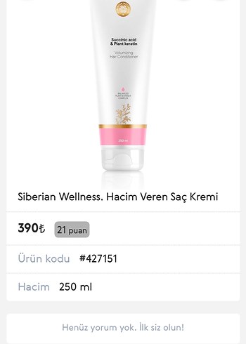 Hacim veren saç kremi