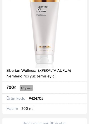 Experalta Aurum Nemlendirici Yüz Temizleyici 200 ml
