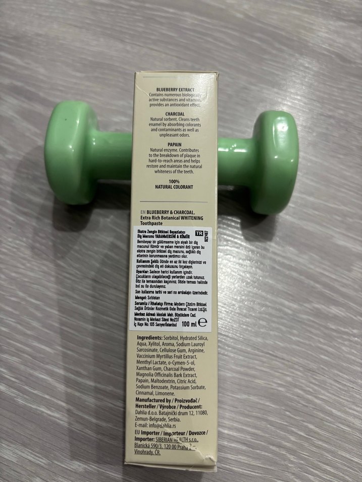 Siberian Wellness Blueberry & Charcoal Diş Macunu 100 ml - Görsel 3