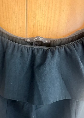 Siyah Straplez Midi Elbise - Görsel 3