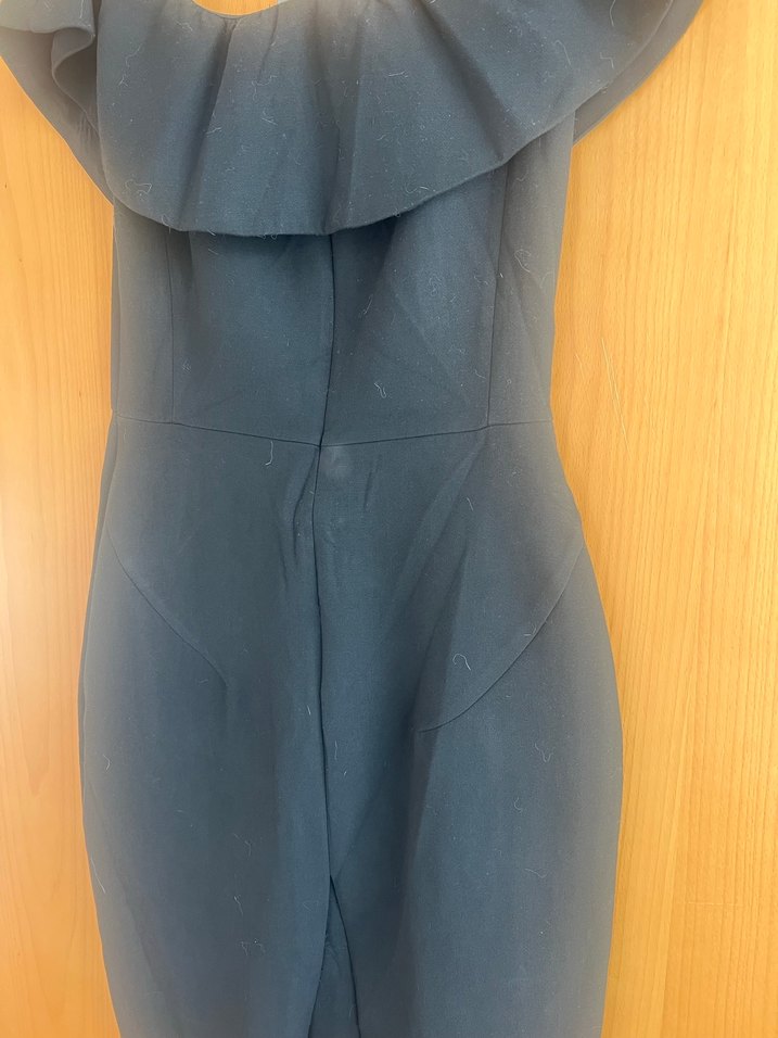 Siyah Straplez Midi Elbise - Görsel 2