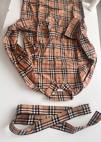 Düğmeli Kareli Kadın Gömlek Elbise - Görsel 6