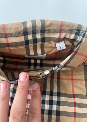 Düğmeli Kareli Kadın Gömlek Elbise - Görsel 4